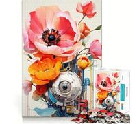 Science Fiction Flowers Jigsaw Puzzles for Adults1000 Pieces Clear Logic Toy Leisure Time Perfect Cut Creative Gift (50x75cm)