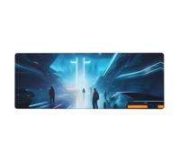 Science Fiction Future Mouse Pad 11.8x31.5 Inches, Non-Slip, Large Size Mouse Pad for Gamers and Office Use.