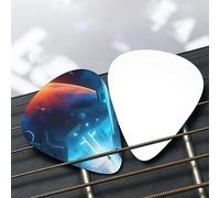 Science Fiction Future Patterned guitar pick set - (thin/medium/thick), widely compatible with all kinds of stringed instruments,