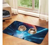 Science Fiction Future Pet absorbent leather tablecloth Pet bowl mat suitable for dogs or cats