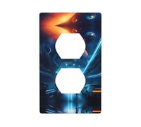 Science Fiction Future Printed Wall Plate PC Material Impact Resistant UK Standard Heat Resistant Residential Commercial