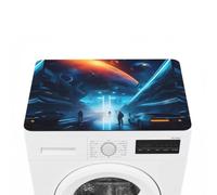 Science Fiction Future Washing machine dust cover. | Washing Machine Top Pad Diatomite Non-Slip Protector for Dryer Fridge