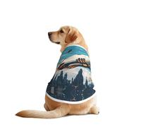 Science Fiction Illustration Dog Shirt Vest Dog Clothes- Breathable Cooling for Big Dogs, Sun Protection Comfort Wear for Golden Retriever, Husky, Alaska Outdoor Activities 3X-Large