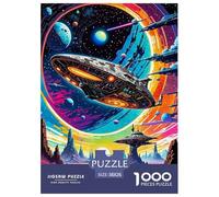 Science Fiction Interstellar Jigsaw Puzzles Puzzles for Adults Kids. 1000 Piece Interesting Impossible Challenge Toy Educational Game Home Decoration for Adults& Kids Age 14 Years Up 38x26cm/1000pcs
