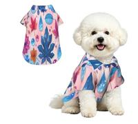Science Fiction Jungle Hawaiian Dog Shirt Pet Clothes for Small Dogs Cats | Full-Print Design |Soft Breathable | Lightweight | Perfect For Summer Beach Parties | Machine Washable | Fits Dogs & Cats
