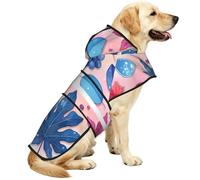 Science Fiction Jungle Waterproof Dog Raincoat And Rain Jacket For Small Medium Large Dogs With Reflective Stripes And Adjustable Belly Strap