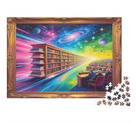 Science Fiction Library 1000 Piece Jigsaw Puzzle Paper for Adults Cosmic Star Scene Learning Concentration Family Home Decor Stress Relief Gift 70x50cm/1000pcs