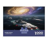 Science Fiction Spaceship 1000 Piece Jigsaws Educational Games Challenge Toy Spaceship Home Decoration Fit Families Kids Age 12+ 70x50cm/1000pcs