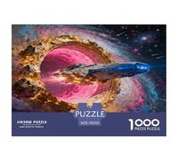 Science Fiction Spaceship 1000 Piece Jigsaws Educational Games Challenge Toy Spaceship Home Decoration Fit Families Kids Age 12+ 70x50cm/1000pcs