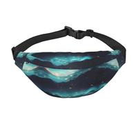 Science Fiction Stars Large Fashion Crossbody Waist Bag Travel Casual Boys Waist Bag Suitable for Sports, Running, Cycling, Travel, Fishing