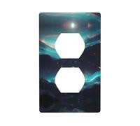 Science Fiction Stars Printed Wall Plate PC Material Impact Resistant UK Standard Heat Resistant Residential Commercial