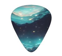 Science Fiction Stars Stylish and durable guitar picks, three types of thin, medium and heavy guitar picks (12 pieces), suitable for guitar, bass, electric guitar, ukulele,