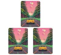 Science Fiction Style Robotic Car Car Air Freshener, 3 Pcs Square Hanging Air Freshener Cards, Long Lasting Fragrance Scented Cards for Car, Home, Office Gray-style