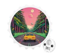 Science Fiction Style Robotic Car Magnetic Bottle Opener, Space Saving Kitchen Tool, Funny Beer Opener & Refrigerator Magnet for Camping, Traveling Camping White-style