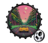 Science Fiction Style Robotic Car Magnetic Bottle Opener, Space Saving Kitchen Tool, Funny Beer Opener & Refrigerator Magnet for Camping, Traveling Camping Black-style