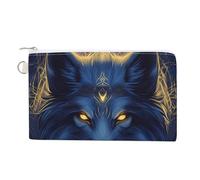 Science Fiction Wolves Coin Purse Canvas Change Pouch Small Organizer Bags Zippered Coin Case for Women Men