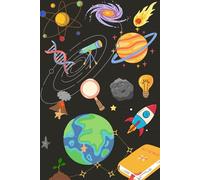 Science Galaxy Notebook - Space Journal with Stars, Planets, and Comets: Matte Black Science-Themed Cover with Astronomy Design, 6x9 Lined Notebook, ... for School, Journaling, or Writing Paperback