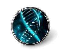 Science Gene Strand Badge Holder Personalized Round Badge with Picture Pin Aluminum Alloy Button Pin Exquisite Brooch Fashion Button Badges Clothes Decorative Pins