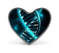 Science Gene Strand Brooch Elegant And Graceful Heart Lapel Pin Love Printed Cute Badge Unisex Fashion Broochs for Bag Jacket Clothes Accessories Love form Style