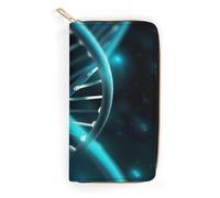 Science Gene Strand Leather Wallet, Bifold Stylish Wallets, Credit Card Holder for Passport Covers, Purse Passport Bag for Men Women