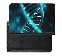 Science Gene Strand Passport Holder Passport Cover Protector Essentials with Credit Card Slots for Women Men