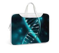 Science Gene Strand Printed Leather Shoulder Messenger Bag Briefcase for Men Women Travel Business Office Hangbag Laptop Pack Crossbody