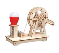 Science Generator Kit - Wood Crank Generator | STEM Educational Toy, DIY Generator Craft Kit for Students Invention Experiences Parent-en Learning