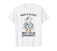 Science Goose Not Silly Enough Funny Value Graphic T-Shirt, Men, White, M