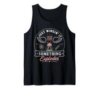 Science Humor Chemist Nerd Lab Quote Just Winging It Fun Tank Top