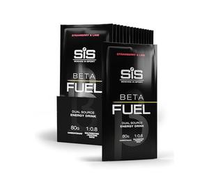 Science in Sport BETA Fuel 80, Strawberry & Lime, 15 Sachets | Dual-Source Carbohydrate Energy Drink for Endurance, 80g Carbohydrates, 1:0.8 Maltodextrin-Fructose Ratio, Isotonic Formula