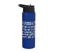 Science is All Around Us ABC Periodic Table Chemistry Stainless Steel Insulated Water Bottle