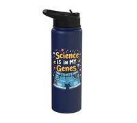 Science is in My Genes DNA Humor Stainless Steel Insulated Water Bottle