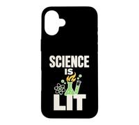 Science Is Lit Lab Flask Beaker Chemistry Case for iPhone 16 Plus