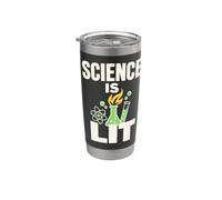 Science is Lit Lab Flask Beaker Chemistry Stainless Steel Insulated Tumbler