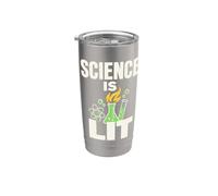 Science is Lit Lab Flask Beaker Chemistry Stainless Steel Insulated Tumbler