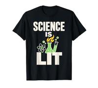 Science is Lit Lab Flask Beaker Chemistry T-Shirt