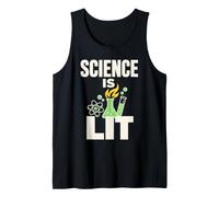 Science is Lit Lab Flask Beaker Chemistry Tank Top