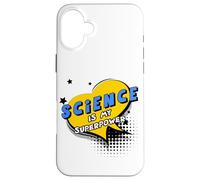 Science is my Superpower - Comic Book Style Women Men KIDs Case for iPhone 16 Plus
