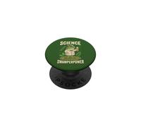 Science Is My Swamperpower Cute Frog Scientist Retro Graphic PopSockets Adhesive PopGrip