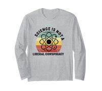 Science is Not a Liberal Conspiracy Political Retro Vintage Long Sleeve T-Shirt