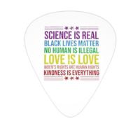 Science Is Real Black Lives Matter Guitar Picks Plectrums For Guitar Bass 12 Pack