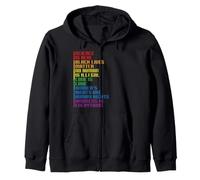 Science Is Real LGBT-Q Rainbow Flag Pride Gay Proud Ally Zip Hoodie