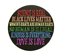 Science Is Real Pin Black Lives Matter No Human Is Illegal Women's Rights Are Human Rights Pin Love Is Love Enamel Pin Metal Badge Brooch