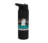 Science its Like Magic but Real - Unicorn Scientist Chemist Stainless Steel Insulated Water Bottle
