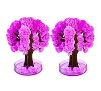 Science Kit, 2Pcs Crystal Growing Tree with 3 Potions Mini Paper Crystal Growing Kit for Kids Creative Educational DIY Science for Desk Bookshelf Home Classroom Decor