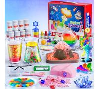 Science Kit Age 6+ for Kids, 90 Science Lab Experiments, STEM Activities Educational Scientist Toys Gifts for Boys Girls Chemistry Set,Volcano Eruption