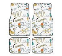 Science Lab Education Biology Chemistry,Car Floor Mats Set of 4,Vehicle Floor Rugs Non-Slip Auto Foot Mats Car Accessories