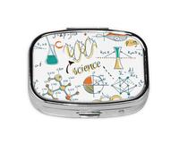 Science Lab Education Biology Chemistry,Meta Pill Box 2 Compartment Medicine Case,Portable Organizer