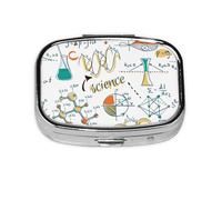 Science Lab Education Biology Chemistry,Meta Pill Box 2 Compartment Medicine Case,Portable Organizer,Rectangle Meta Portable Organizer Pill Box 12 Compartment Medicine Case