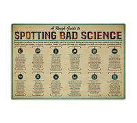 Science Learning Charts Metal Tin Signs A Rough Guide To Spotting Bad Science Posters Classroom Education Retro Plaques Office Home Farmhouse Wall Decor 8x12 Inch